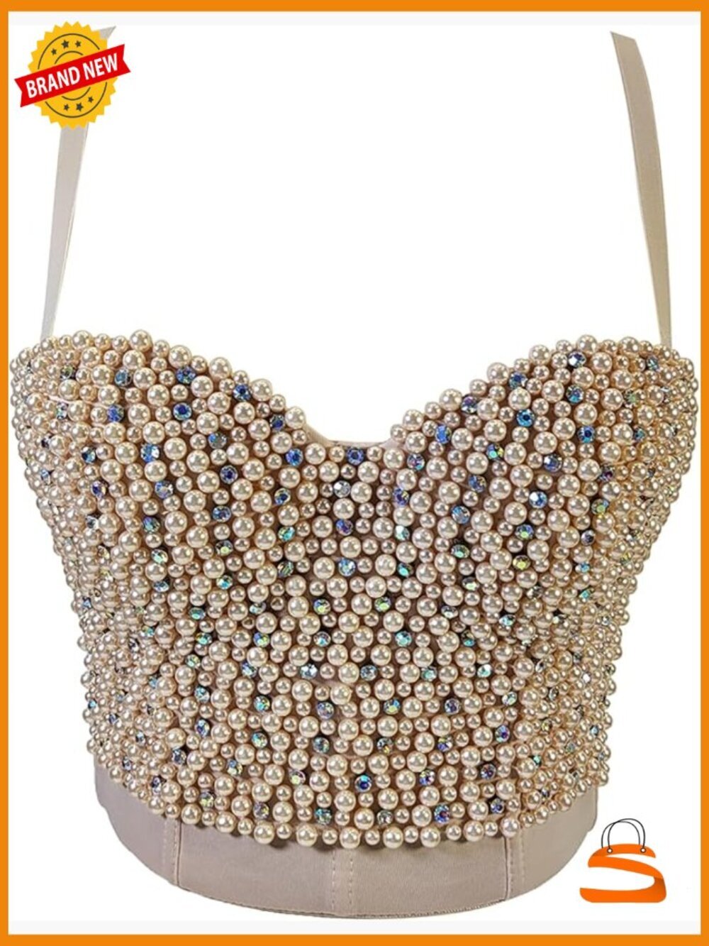 Lace Bustier Corset Crop Top with Underwire and Adjustable Straps
